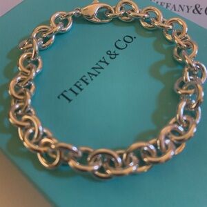 Tiffany & Co. Sterling Silver 925 Chain /Charm Bracelet,  7.5”L, NIB w/tag